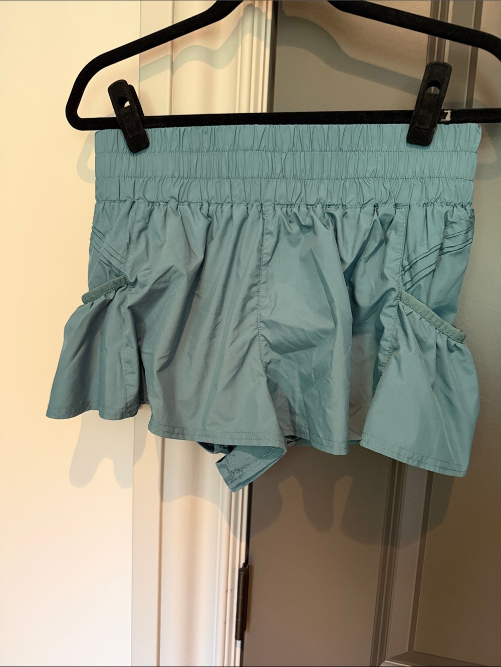 FP Movement by Free People Light Blue Athletic Ruffle Skort Shorts